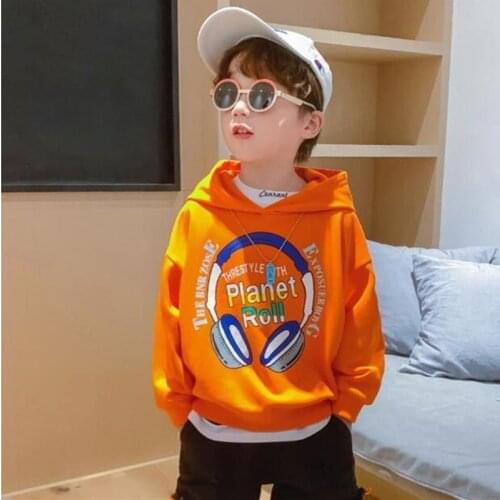 Spring and Autumn Childrens Clothing Kids Loose Casual Long Sleeve Tops Boys Hoodies