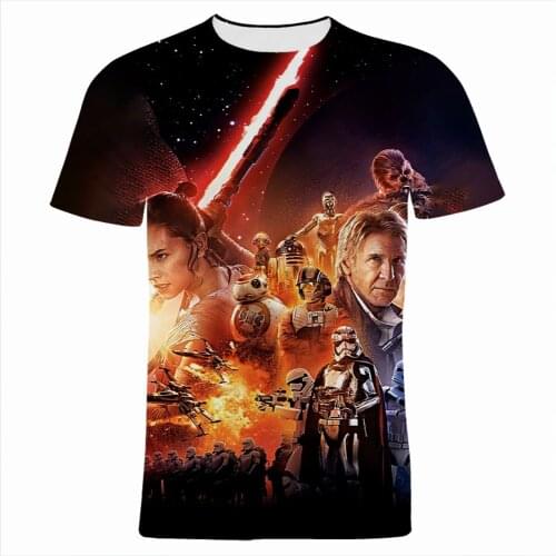 Star Wars 3D Print Mens Clothes Summer Casual Marvel Oversized Women T-shirt Short Sleeve Boy Girl Kids T Shirts