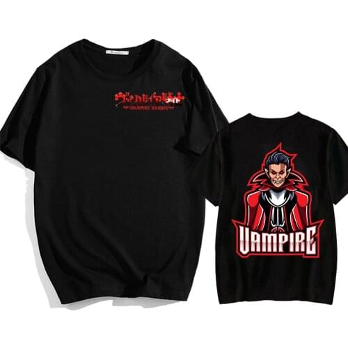 Men Vampire Knight Cool Harajuku Print T Shirt Short T Shirt Men Women Cruel Anime Tee Shirt Clothes Top