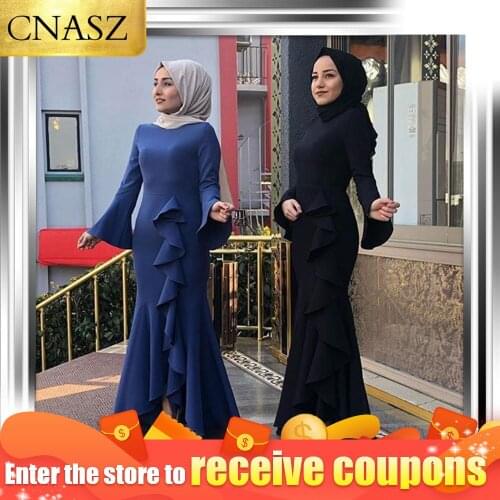 Kaftan Robe Dubai Islam Muslim Maxi Dress Abayas Caftan Marocain Qatar Oman Fashion Muslim Clothing without hijab