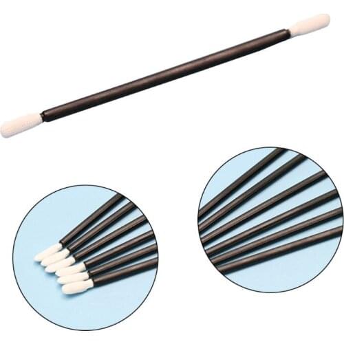 K0AE 100Pcs Double-Headed Polyester Tips Cleaning Swabs Dust-Free Stick for Printers