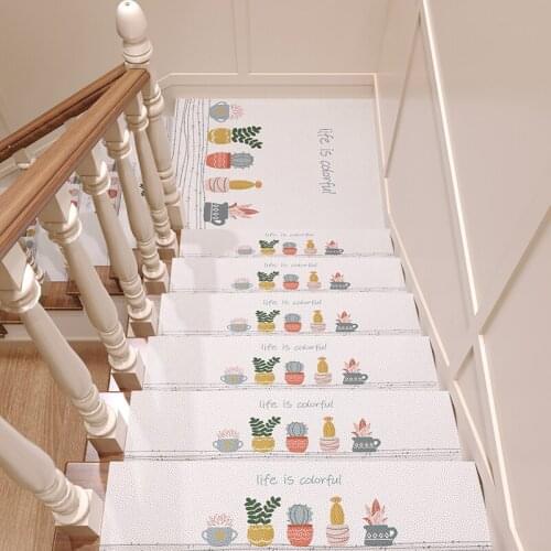 Stair Step Mats Household Step Non-Slip Mat Glue-Free Self-Adhesive Scrub Floor Mat Step Carpet Can Be Cut