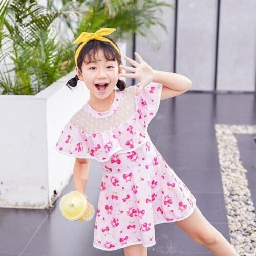 Baby Kids Girls Swimsuits Surfing Sunscreen Baby Girls Water Play For Girl Bikinis Swimwear Swimable Quick drying Swimwear 2-7 Y