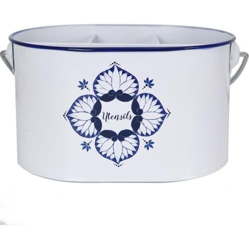 Metal kitchen cutlery storage caddy