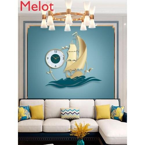 The Nordic Wall Living Room Creative Trendy Unique Fashion Stylish and Personalized Modern Light Luxury Art Deco Wall-Clock