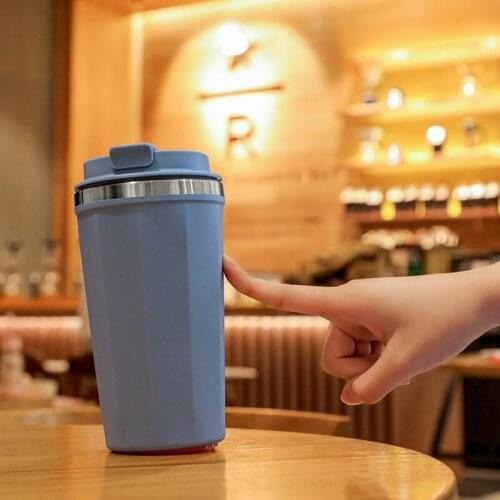 New Coffee Does Not Pour Mug Cup Stainless Steel Suction Mug Silica Gel Suction Cup Suitable Office Students Thermoses Cup