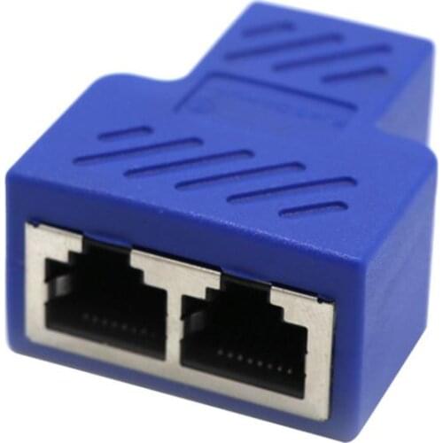 New 1 To 2 Ways Ethernet Cable Adapter Lan Cable Extender Splitter for Internet Cable Connection 1 Input 2 Output
