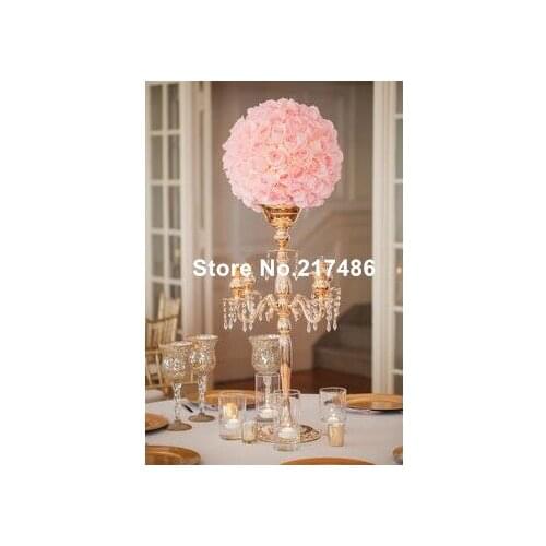 New style gold wedding centerpiece stand flower tall vase for wedding table senyu01063