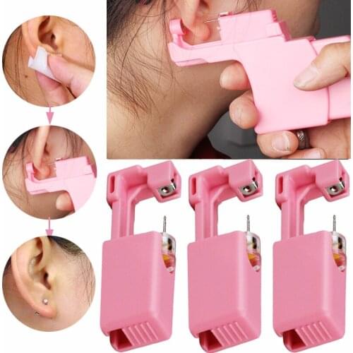 1-10pcs Disposable Sterile Ear Piercing Unit Cartilage Tragus Helix Piercing Gun Safe NO PAIN Piercer Tool Machine Kit Stud