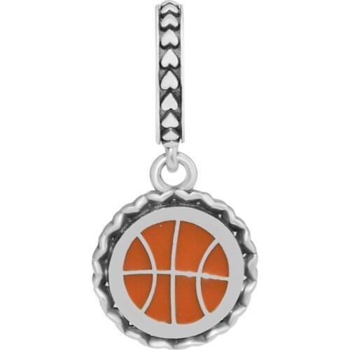 Fits Pandora Bracelet Basketball Dangle Charm Genuine 925 Sterling Silver Beads for Women Jewelry Making Kralen Berloques