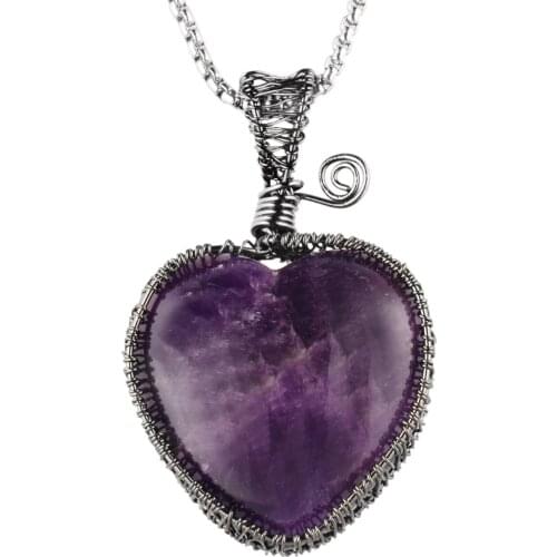 Simple Love Heart Necklace For Women With Thread Wrap New Fashion Style Jewelry Friends Gifts