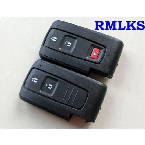 RMLKS 2 3 Buttons Car Key Case Shell Fob For Toyota PRIUS 2004-2009 COROLLA VERSO Camry Replacement Smart Key Card