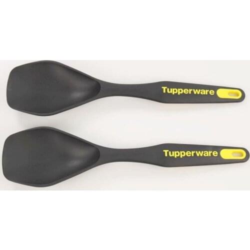Tupperware Serving Spoon, Handle, Serving Spoon Black-Yellow (2) Service THE BEST Service Spoon