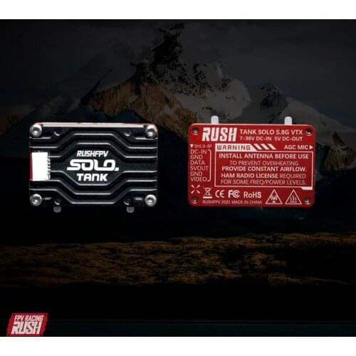 RUSH SOLO TANK 5.8G 48CH/37CH(US) Video Transmitter Raceband PIT/25-1.6W Switchable VTX CNC shell RC FPV Racing Freestyle Longra