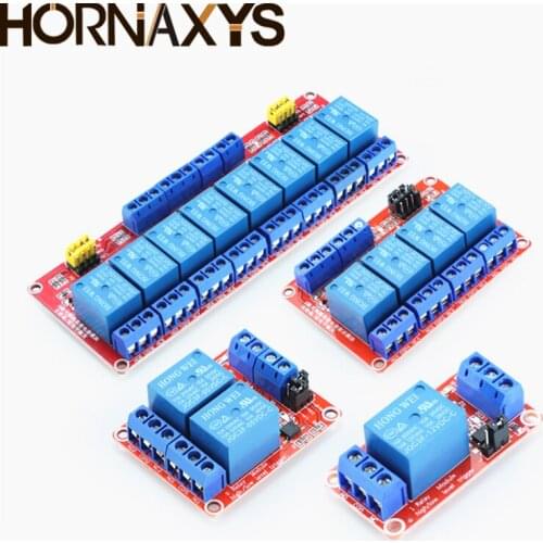 2PCS Relaymodule 1 2 4 8 Channel 5V 12V RelayModule Board Shield with Optocoupler Support High and Low Level Trigger for Arduino