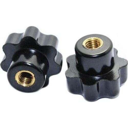 3Pcs M6 Hand Adjusting Nut /Bakelite Star Type Plastic Head Handle Nuts Wood Plum Bolt (32mm Outside Diameter)