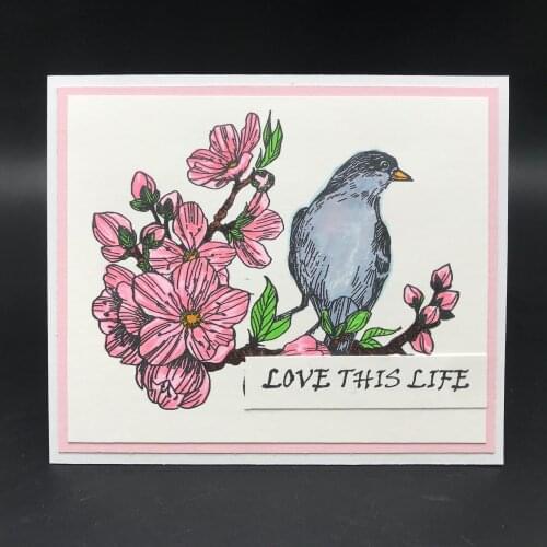 AZSG Bird Flower Clear Stamps For DIY Scrapbooking Decorative Card making Crafts Fun Decoration Supplies 13*13cm