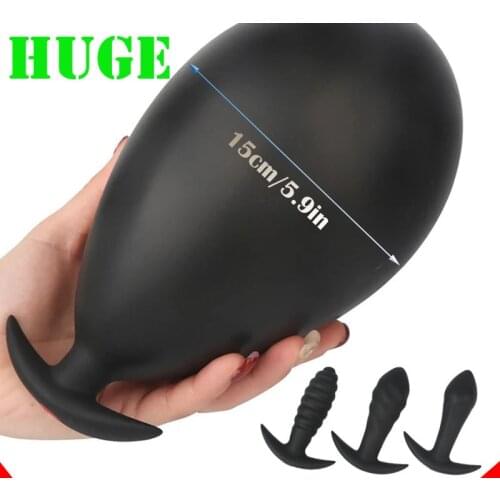 Huge Inflatable Dildo Anal Plug Vaginal Anal Dilator Female Masturbator Realistic Dildo Silicone Big Butt Plug Sex Toy For Women