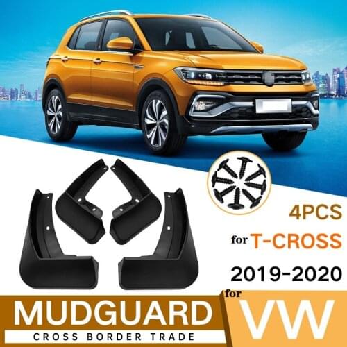 4 PCS Mudflap For Volkswagen VW T-Cross 2019-2020 Front Rear Car Fender Mud Flaps Guard Splash Flap Mudguards Accessories