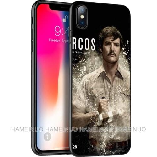 Black tpu case for iphone 5 5s SE 2020 6 6s 7 8 plus x 10 case silicone cover for iphone XR XS 11 pro MAX case Narcos
