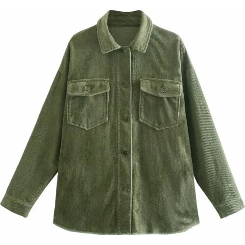Daveanddi Women's Corduroy Shirts