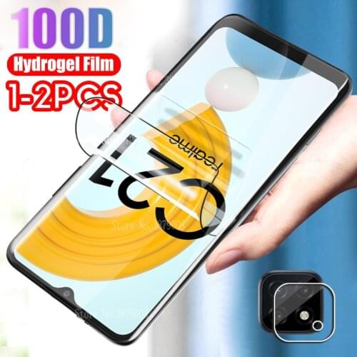 Realmy c21 hydrogel film for oppo realme c21 c 21 21c film anti-scratch screen protector camera glass film 6.5" relmec21 2021
