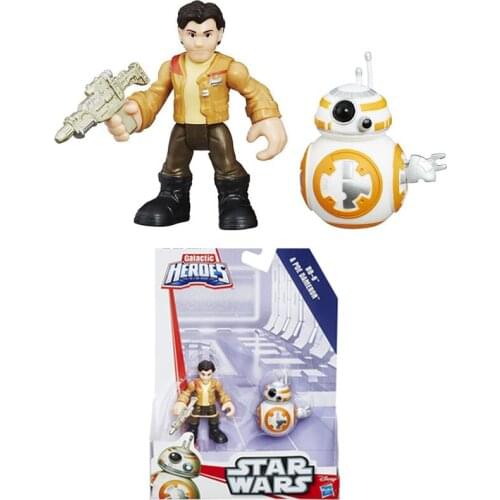 Hasbro Star Wars Galactic Heroes Mini Action Figure BB8 POE Dameron Figure Model Toys Set Collectible Robot Model Ornament Gift