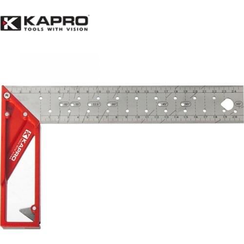 Kapro 25cm Multifunction Stainless Steel Metal Swanson Try Square Angle Marking Right Ruler For Joiner Carpenter Woodworking