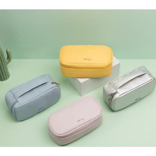 Multifunction Makeup Bags Women Travel Cosmetic Bag PU Leather Waterproof Portable Toiletries Organizer Make up Cases