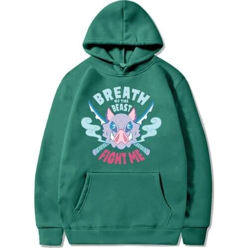 Demon Slayer Anime Hoodie Breath of The Beast Graphic Hoodie Tracksuit Men Sweatshirts Harajuku Pullover Japanese Streetwear