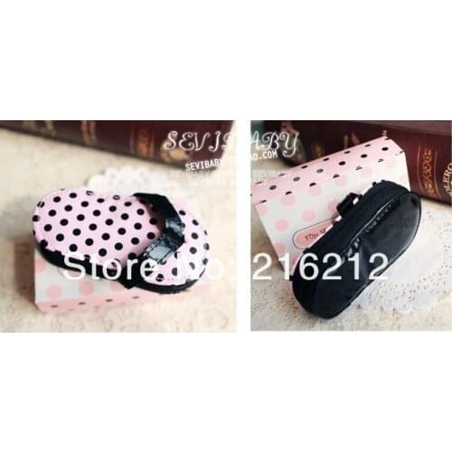 4 Piece Pedicure Kit With Pink Polka Dot Flip Flop Case Favor Wedding Gifts Supplies