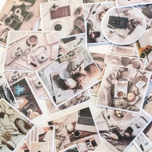 60 pcs/lot INS Stickers Bullet Journaling tickers Aesthetic Stickers Decorative Ablum Diary Stickers label Scrapbooking Material