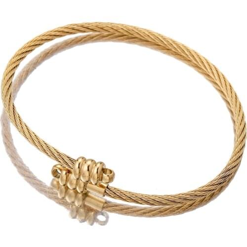 2pcs Lot Stainless Steel Gold Spiral Bracelet Base for DIY Jewelry Making Loops Connector Bulk Items Wholesale Connector Beads