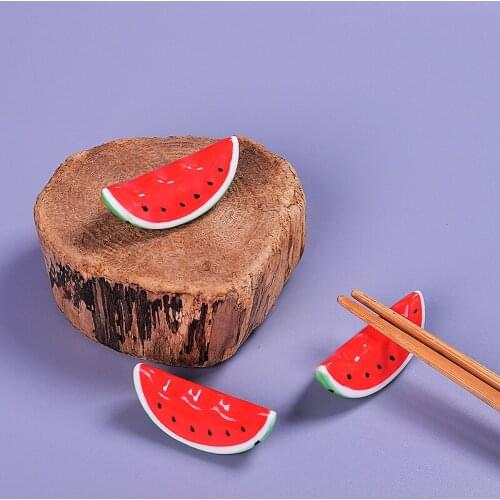 Chopsticks Rest Fruit Shape Mini Cute Watermelon Tomato Chopstick Rest Rack For Spoon Knife Fork Holder Dinner Home Party Decor