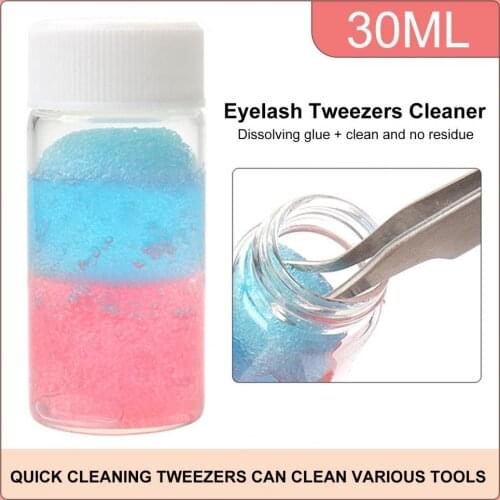 30ml Tweezer Cleaning Sponge Balls without Residue Increase Friction Cleaning Tool Tweezers Cleaner Removal Liquid and Sponge Ba