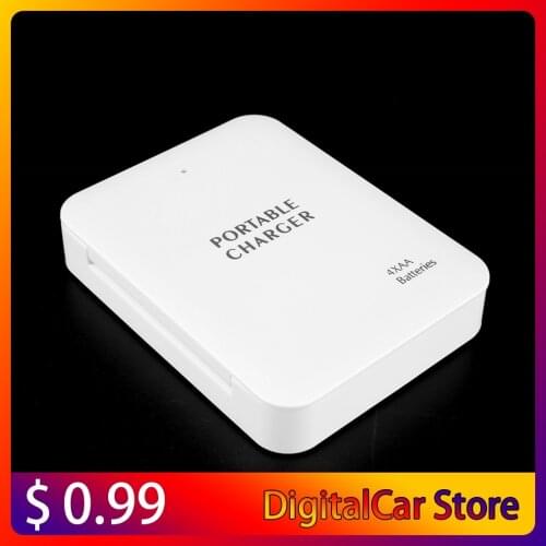 Portable Torch / OFF / USB USB 4AA Battery Emergency Charger Case For Cell Phone Wholesale