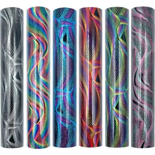 Heat Transfer Film Glitter Self-adhesive Vinyl Roll DIY Transparent Easy To Cut And Apply For Indoor And Outdoor 12x19.8 In