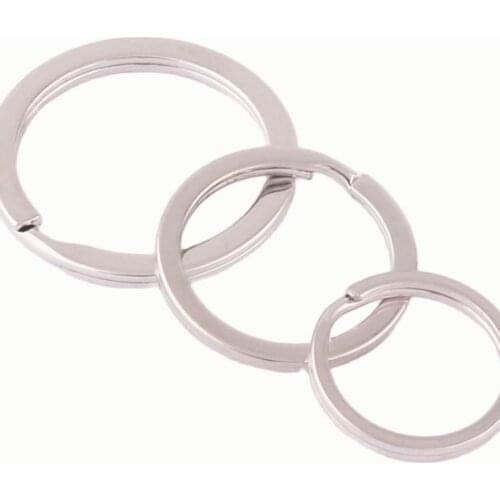 20-30mm Silver Double Split Round Ring Clip Jewelry Making Metal Keychain Clasp Connector Purse Making Hardware Webbing Key Ring