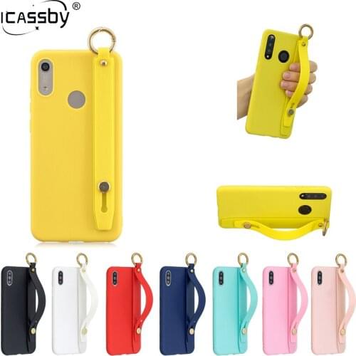 Wrist Strap Silicon Case For Huawei P8 Lite 2017 P10 P20 P30 P40 Lite Stand Cover Mate10 Mate 20 30 P20 P30 Honor 8S 9X Pro Case