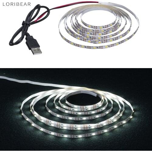 KeWL 5V USB LED Strip 2835 DC LED Light Flexible 50CM 1M 2M 3M 5M white warm For TV Background Lighting Night light