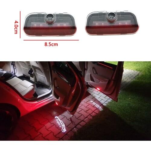 LED Superb Logo Projector Ghost Shadow Light For Skoda Car Door Welcome Lights Interior Decorative Lamps