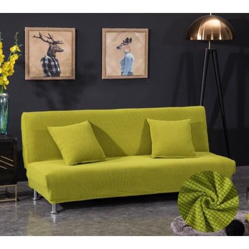 Sofa Cover 120-225cm Universal Stretch Elasticity Couch Cover solid color Sofa Furniture Cover Without Armrest sofa bed cover