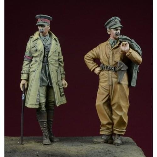 1/35 Resin Figures Model Kits WWII British Tank Soldier 2 figure Unassambled Unpainted