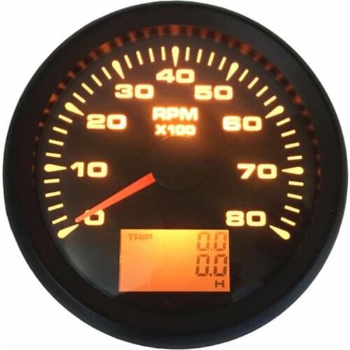 1pc New Style 0-8000RPM Tachometers Tuning 85mm Rev Counters 9-32vdc Lcd Revolution Meters with 8 Kinds Backlight Color for Auto