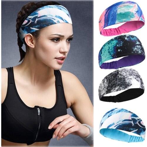 1pcs Sports Headband Safety Sweat Absorbent Stretch Elastic Yoga Running Headwrap Fitness Sports