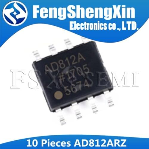 10PCS AD812ARZ SOP8 AD812 SOP AD812A AD812AR SOP-8 Dual, Current Feedback Low Power Op Amp IC