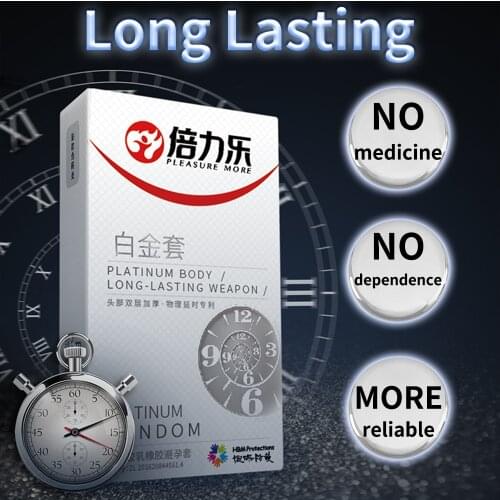 10Pcs Long-Lasting Platinum Condoms Glans Double Head Thicken Delay Ejaculation Condom Penis Sleeves Adult Sex Products For Men