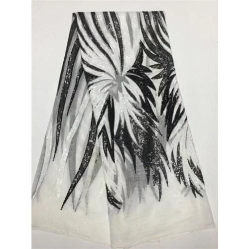 2018 high quality african lace fabric royal blue french lace fabric gold sequin fabric white apricot nigerian lace fabrics white