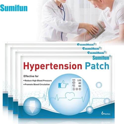 24pcs Sumifun Hypertension Patch Herbal Medical Plaster Reduce Control High Blood Pressure For Blood Vessel Plaster K05601