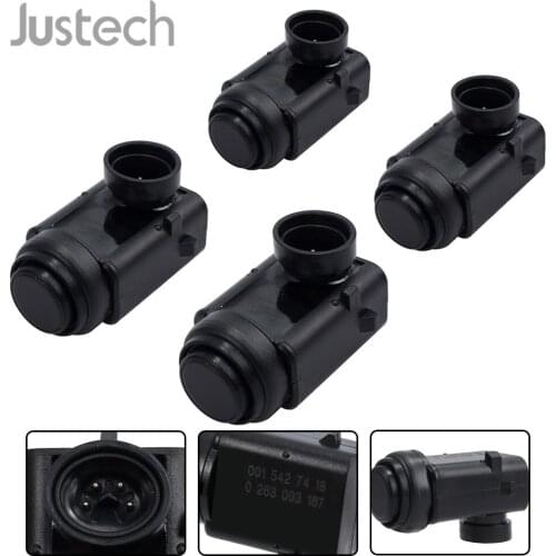 Justech 4Pcs Parking Sensor A0015427418 For Mercedes-Benz C E S Class ML Sprinter VITO W203 12V 4 Pins PDC Sensor Parking Sensor